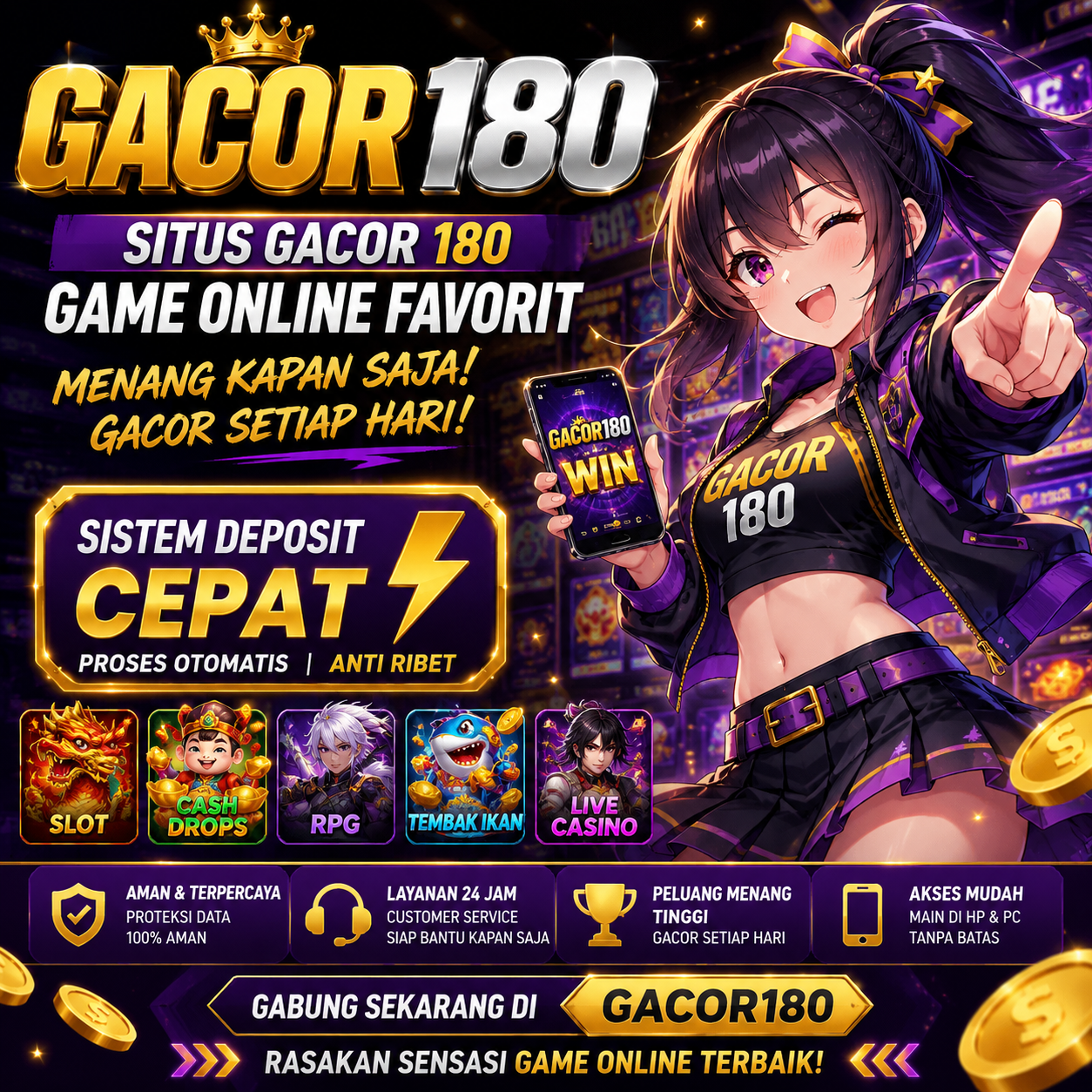 GACOR180: Situs GACOR 180 Game Online Favorit dengan Sistem Deposit Cepat